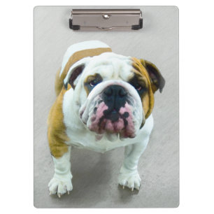 Bulldog Painting - Cute Original Dog Art Klembord