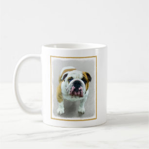 Bulldog Painting - Cute Original Dog Art Koffiemok