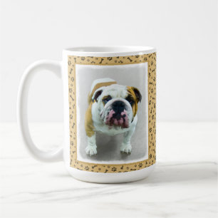 Bulldog Painting - Cute Original Dog Art Koffiemok