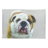 Bulldog Painting - Cute Original Dog Art Kussensloop (Achterkant)