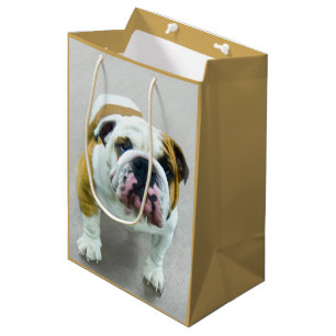Bulldog Painting - Cute Original Dog Art Medium Cadeauzakje