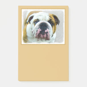 Bulldog Painting - Cute Original Dog Art Post-it® Notes