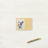 Bulldog Painting - Cute Original Dog Art Post-it® Notes (Op bureau)