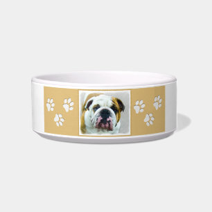 Bulldog Painting - Cute Original Dog Art Voerbakje