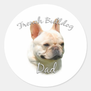 Bulldog Pap 2 Ronde Sticker