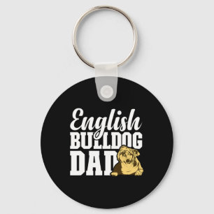 Bulldog Pap Hondenliefhebber Leuk Engels Bulldog O Sleutelhanger