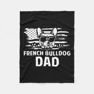Bulldog papa franse lover cadeau hond eigenaar fleece deken