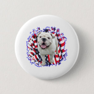 Bulldog Patriot Ronde Button 5,7 Cm