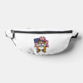 Bulldog Patriotique Avec Drapeau Vector Design_1 (Poser)