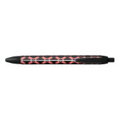 Bulldog Pattern Blauwe Inkt Pen (Achterkant)