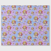 Bulldog pattern cadeaupapier (Vlak)