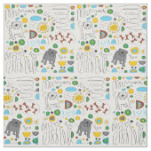 Bulldog Pattern Fabric Stof (Swatch)