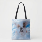 Bulldog Pet met Heaven Clouds Tote Bag (Voorkant)