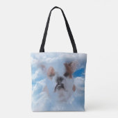 Bulldog Pet met Heaven Clouds Tote Bag (Achterkant)