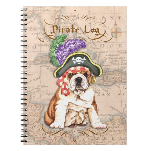 Bulldog Pirate Notitieboek (Voorkant)
