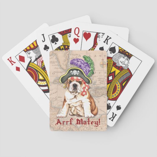 Bulldog Pirate Pokerkaarten (Achterkant)