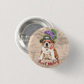 Bulldog Pirate Ronde Button 3,2 Cm (Voorkant /achterkant)