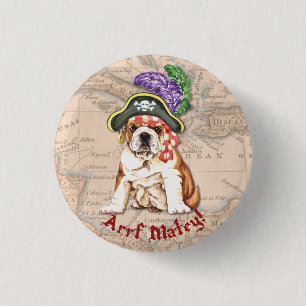 Bulldog Pirate Ronde Button 3,2 Cm