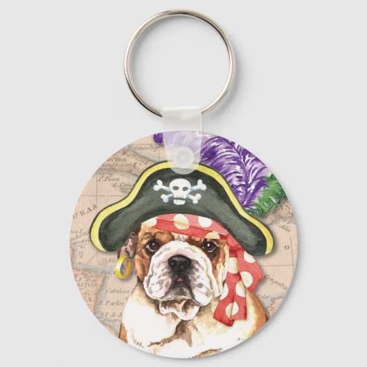 Bulldog Pirate Sleutelhanger (Voorkant)