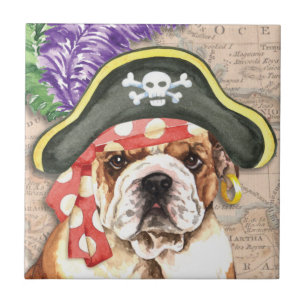 Bulldog Pirate Tegeltje
