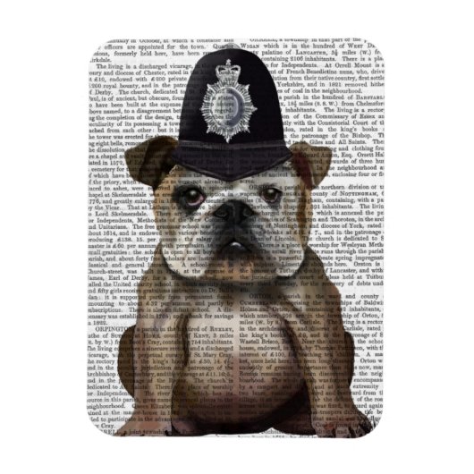 Bulldog Policeman Magneet (Verticaal)