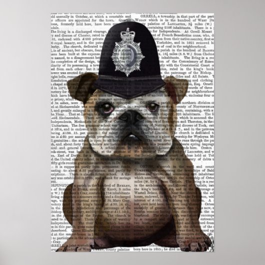 Bulldog Policeman Poster (Voorkant)