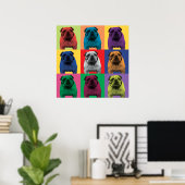 Bulldog Pop-Art Poster (Thuiskantoor)