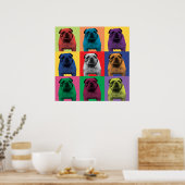 Bulldog Pop-Art Poster (Keuken)