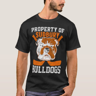 Bulldog Property of Sudbury Bulldogs Pet Dog retro T-shirt