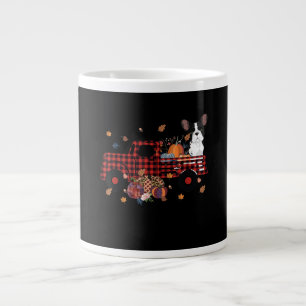 Bulldog Pumpkin Truck Thanksgiving Halloween Gift Extra Grote Beker