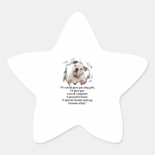 Bulldog Puppy Cute als ik je cadeaus kan geven Ster Sticker