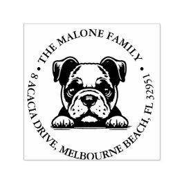 Bulldog puppy gepersonaliseerd thema  zelfinktende stempel