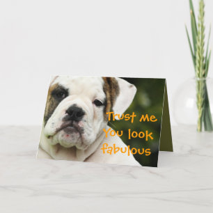 Bulldog puppy grappige verjaardagskaart kaart