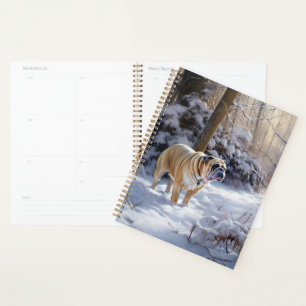 Bulldog Qu'Il Neige Noël Brossé