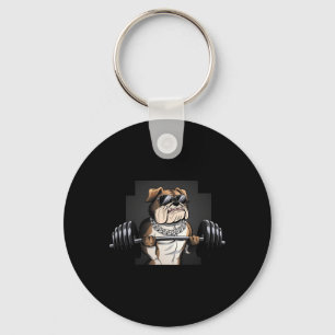 Bulldog Rat Gewichtheffen Bodybuilding Fitness Vad Sleutelhanger
