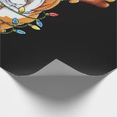 Bulldog Reindeer Funny Kerstmis Cadeaupapier (Hoek)