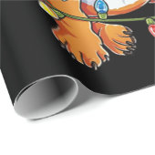 Bulldog Reindeer Funny Kerstmis Cadeaupapier (Rol Hoek)