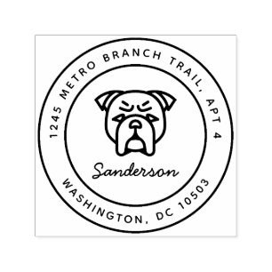Bulldog Return Address Stamp Self-Inking Zelfinktende Stempel