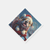 Bulldog Roller Onderzetter Kerst Servet (Hoek)