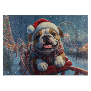 Bulldog Roller Onderzetter Kerst Snijplank