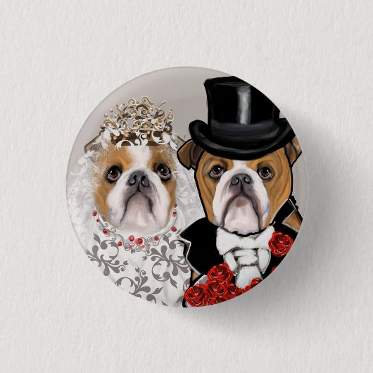 Bulldog Ronde Button 3,2 Cm (Voorkant)