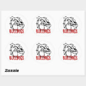 Bulldog Ronde Sticker (Vel)