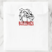 Bulldog Ronde Sticker (Tas)