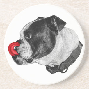 Bulldog Rood Accent Onderzetter
