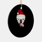 Bulldog Santa Essential T-Shirt Keramisch Ornament (Rechts)