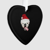 Bulldog Santa Essential T-Shirt Ornament (voorkant)