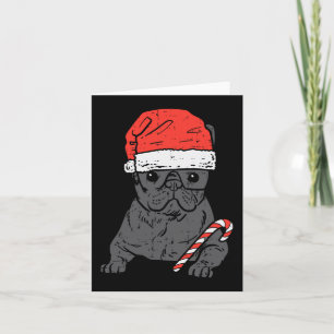 Bulldog Santa Frenchie Hond Kerstmis Vrouwen Kaart