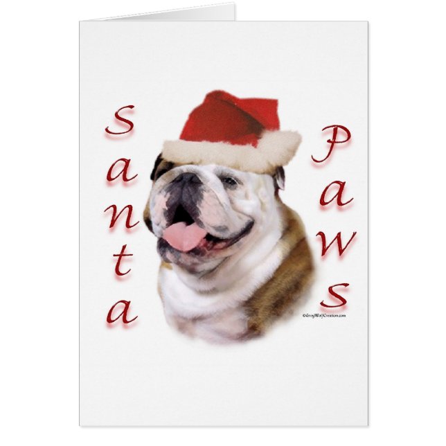 Bulldog Santa Paws (Voorkant)