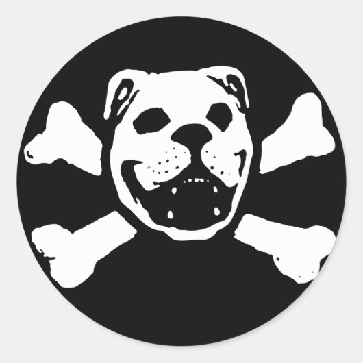 Bulldog schedel Sticker (Voorkant)