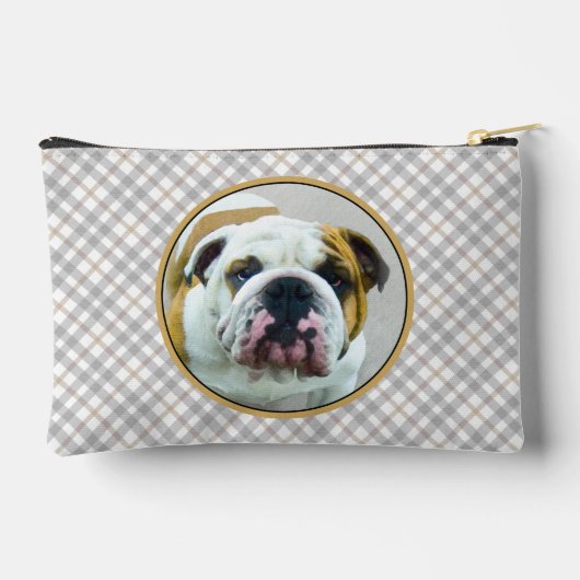 Bulldog Schilderen Rood en Wit Engels Pet Dog Art Etui (Achterkant)